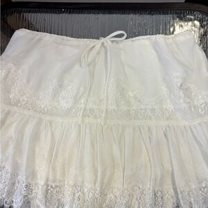 All in Favor Ivory Mini Skirt